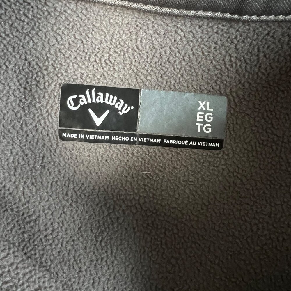 Callaway Golf Shirt Men's Long Sleeve 1/4 Zip Mock Neck Pullover Gray XL - Picture 2 of 11